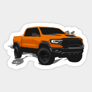 Orange Ram Trx pickup Sticker